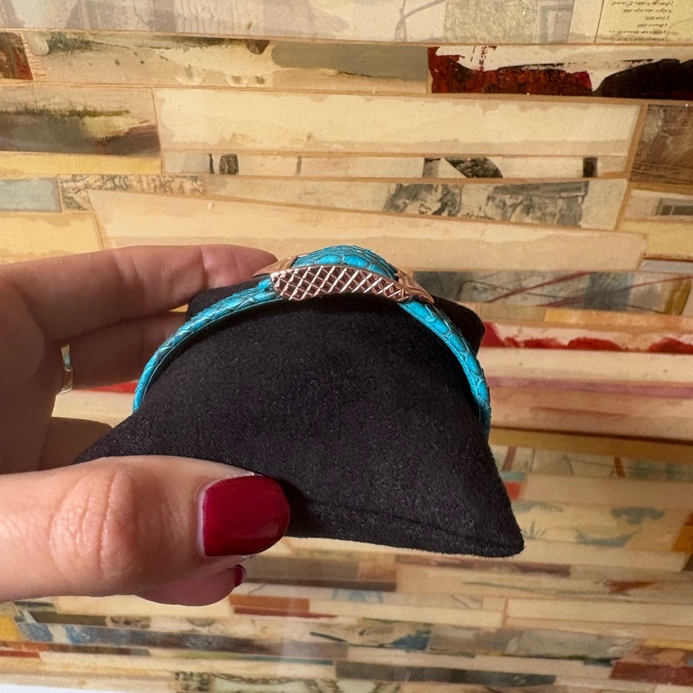 Sting Hd Turquoise Python Bracelet With Rose Gold… - image 5